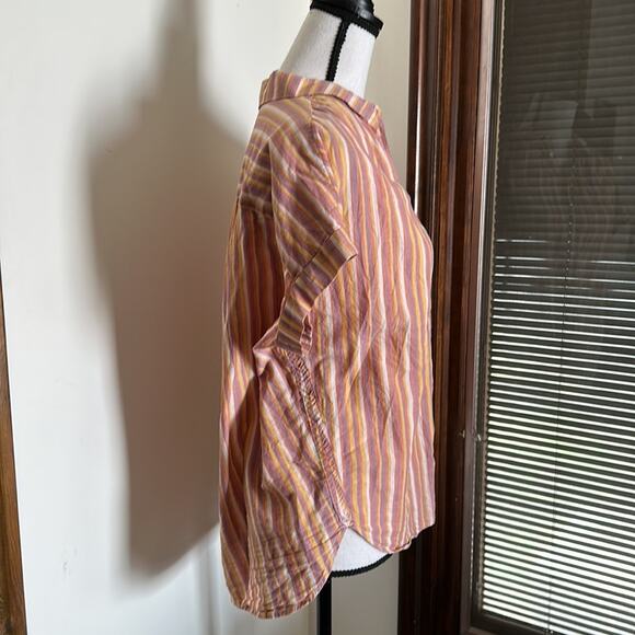 Madewell | Central Shirt in Rainbow Stripe Size S - Picture 6 of 11